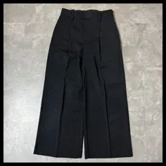 GU ピンストライプ ワイドスラックス パンツ ブラック きれいめ モード