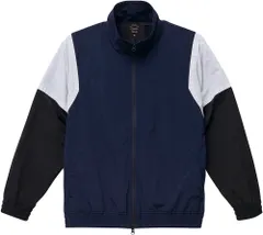 ユナイテッドアスレ UnitedAthle コットンライク ナイロン トラック ジャケット 裏地付   721001 9881 NV/WH/BK