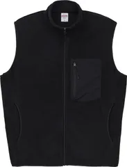 ユナイテッドアスレ UnitedAthle マイクロフリース フルジップ ベスト 一重   709901 2 ブラック