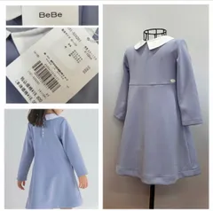 BeBe  襟付きパールボタンワンピース  100cm