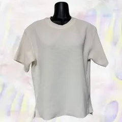 GLOBALWORK　グローバルワーク　Tシャツ　ホワイト　メンズ　ワッフル生地　半袖　定番　ベーシック　楽ちん　カジュアル