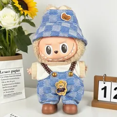 ラブブ 17cm ぬい服 3点セット デニム風 コスチューム