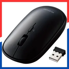 【特価商品】薄型 M-TM10DBBK/EC 静音 Slint 4ボタン プレゼンモード機能付 無線2.4GHz Windows ワイヤレスマウス Mac 対応 エレコム ブラック