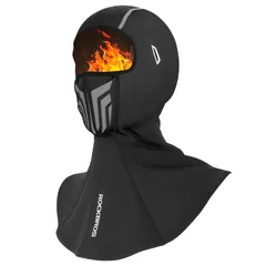 ROCKBROS(ロックブロス)バラクラバ 冬用 防寒 ネックウォーマー 裏起毛 防風 暖かい 息苦しくない メガネ穴つき 伸縮性 目出し帽 フェイスマスク バイク 自転車 スキー スノーボード 登山 スポーツ アウトドア 男女兼用 ブラック/グレー ...