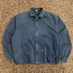 L ポロ ラルフローレン 90s USA ハリントンジャケット スイングトップ ブルゾン
