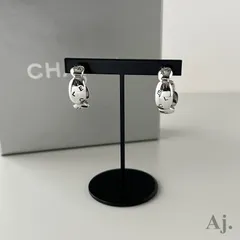 シャネル フープ ピアス ロゴ Silver 925 ヴィンテージ CHANEL