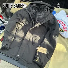 90s Eddie Bauer フィールドコート 黒 S(実寸L) 中綿 コットンナイロン