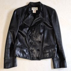 名作✨ agnesb. アニエスベー ラムレザー ナポレオンジャケット 羊革