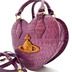 【良品】Vivienne Westwood ヴィヴィアンウエストウッド ハート オーブ 2way ショルダーバッグ パープル 紫 ゴールド金具
