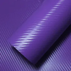 IlMondoMall カーボンシート 3D カーボン調 カーラッピングシート ラッピングシート 車 エア溝有 (200cm×035cm, 3D パープル)