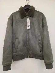 ZARA エコー ムートン ジャケット カーキ色 XL
