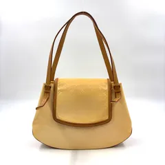 LOUIS VUITTON ビスケインベイGM モノグラムヴェルニ モノグラムヴェルニ マシュマロピンク レザー×エナメル ベージュ ショルダーバッグ ゴールド M91284