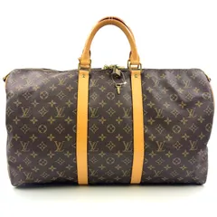 LOUIS VUITTON キーポル バンドリエール50 モノグラム モノグラム レザー×PVC ブラウン ボストンバッグ ゴールド M41416