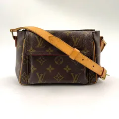 LOUIS VUITTON ヴィバシテPM モノグラム モノグラム レザー×PVC ブラウン ショルダーバッグ ゴールド M51165