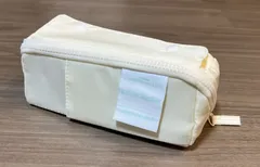 【訳あり】 ペンケース アイボリー 多機能 大容量 両開き 筆記用具 筆箱 収納ケース ポーチ 一部不良