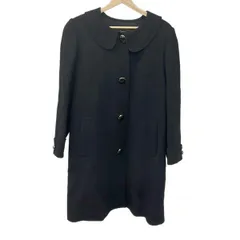 Leilian(レリアン) コート サイズ9 M レディース美品  - 黒 長袖/肩パッド/秋/冬