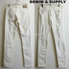 DENIM & SUPPLY　RALPH LAUREN　デニムアンドサプライ ラルフローレン　スキニーデニム　W74cm / W27 / M　ストレッチ　ホワイト　メキシコ製　レディース