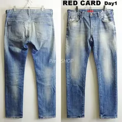 RED CARD　レッドカード　Day1　スリムスキニーデニム　W88cm / W32 / L　ストレッチ　27808　ライトブルー　日本製　メンズ