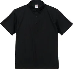 ユナイテッドアスレ UnitedAthle 4.7オンス スペシャル ドライ カノコ ポロシャツ ボタンダウン  ローブリード   202201 2 ブラック