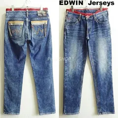 EDWIN　エドウィン　ジャージーズ ER017L　W77cm / レディース L 相当　テーパード　ストレッチデニム　ナイロン混　インディゴ