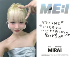 【中古】コレクションカード(女性) ME：I/SHIZUKU(飯田栞月)/裏面印刷メッセージ入り/CD「MIRAI」【初回限定盤B】(YRCS-90247)初回プレス限定封入特典セルカトレーディングカード
