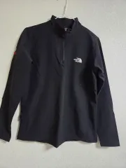 THE NORTH FACE ザ・ノース・フェイス ブラック 半起毛 ハーフジップアップ Tシャツ