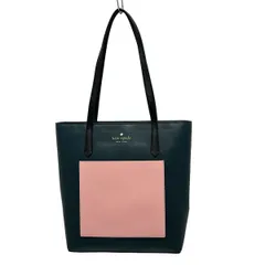 Kate spade(ケイトスペード) トートバッグ デイリー トート K8213 ダークグリーン×ライトピンク×黒 レザー