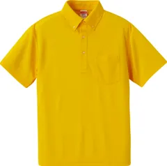ユナイテッドアスレ UnitedAthle 【男女兼用 トレーニングウェア】 4.1オンス ドライアスレチックポロシャツ ボタンダウン・ポケット付  XS～XL  592101 190 カナリアイエロー