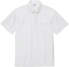 ユナイテッドアスレ UnitedAthle スペシャルドライカノコポロシャツ ボタンダウン、ポケット付キ   202301X 1 ホワイト