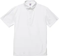 ユナイテッドアスレ UnitedAthle 4.7オンス スペシャル ドライ カノコ ポロシャツ ボタンダウン  ローブリード   202201X 1 ホワイト