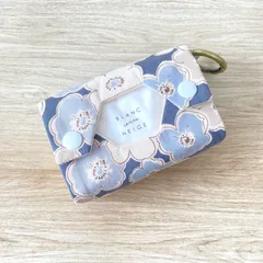 ハンドメイド ポケットティッシュケース カラビナ付き ポピー柄