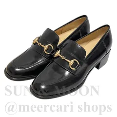 良品 グッチ 23.5cm相当 ホースビットローファー 【36.5】 ブラック OJ261-2-sh1