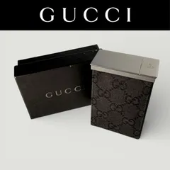 【新品級/極美品】 GUCCI グッチ シガレットケース GGキャンバス ブラック×メタルシルバー レディース メンズ 男女兼用 小物入れ 入手困難