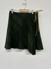 BURBERRY LONDON BLUE LABEL バーバリー ロンドン ブルーレーベル チェック柄 ウール 巻きスカート ラップスカート 36 レディース