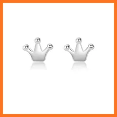 【新品】 Richight シンプル クラウン crown 小さな スタッドピアス Silver 925 シルバー レディース メンズ かわいい 王冠 ミニ ピアス 純銀 耳飾り 0