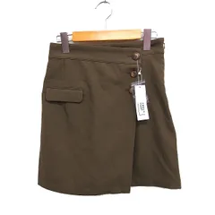 フリーズマート Free's Mart タグ付き ラップ 台形スカート ミニ 無地 M オリーブ /FT44