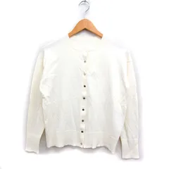 スピック&スパン Spick&Span ニット カーディガン 丸首 無地 ウール混 F ホワイト 白 /FT17