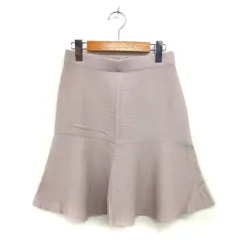 スナイデル SNIDEL ニット スカート マーメイド フレア ひざ丈 ゆったり シンプル ONE ピンクベージュ /NT7