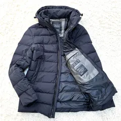 極美品 HERNO ヘルノ ラミナー ゴアテックス ダウンジャケット アウター ブルゾン フード（着脱可）極暖 肉厚 M相当 46 ネイビー