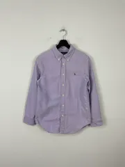 ポロラルフローレン ラベンダー オックスフォードシャツ kids M <640>