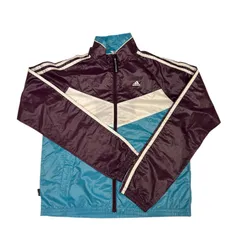  adidas Clima365 ナイロンジャケット ナイロンパンツ 薄手 セットアップ パープル×ターコイズ　【Z1736】