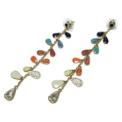 SWAROVSKI(スワロフスキー) ピアス - ゴールド×クリア×マルチ ティアドロップ