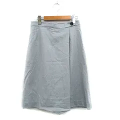 アンタイトル UNTITLED フレア スカート 膝丈 ウール シンプル 2 グレー 灰 /KT3