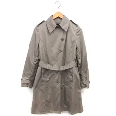 コムサイズム COMME CA ISM トレンチコート アウター ロング ベルト ライナー シングル スリット M グレー /NT28