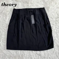 ★タグ付き未使用★ theory ミニスカート 0 ブラック 薄手