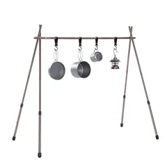 アルミ合金製 キャンプ 折り畳み式 ハンガーラック 軽量 3段階高さ調整可 持ち運び簡単 ランタンハンガー 専用収納袋付き ランタンスタンド アウトドア用 ハンギングラック 耐荷重約20kg LENCE ZWj-01 MOON