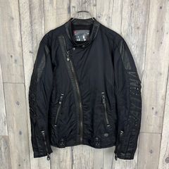 Y2K エンポリオアルマーニ ナイロンレザー切り替え ライダース