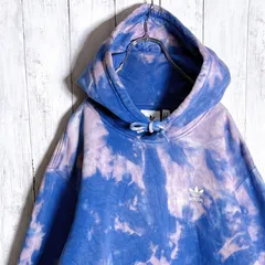 【入手困難/海外モデル】adidas Original Sweat Hoodie parka  ブルー タイダイ ブリーチ パーカー #85