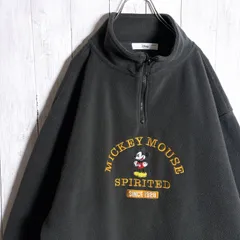 【国内正規品】ディズニー Disney mickey スミクロ ハーフジップ #9409