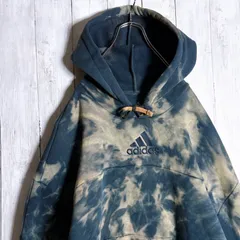 【最高モデル】adidas originals ブリーチ加工 タイダイ 総柄 パーカー #44